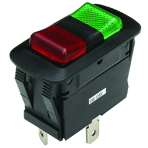 Rocker Switch Waterproof Illuminated SPDT 21A On-off-on Red/green 110V ...